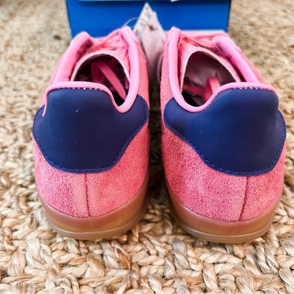 NWT Adidas Gazelle Indoor Sneakers Pink Bliss Gum Sole Women’s Size 5.5 - Picture 13 of 16